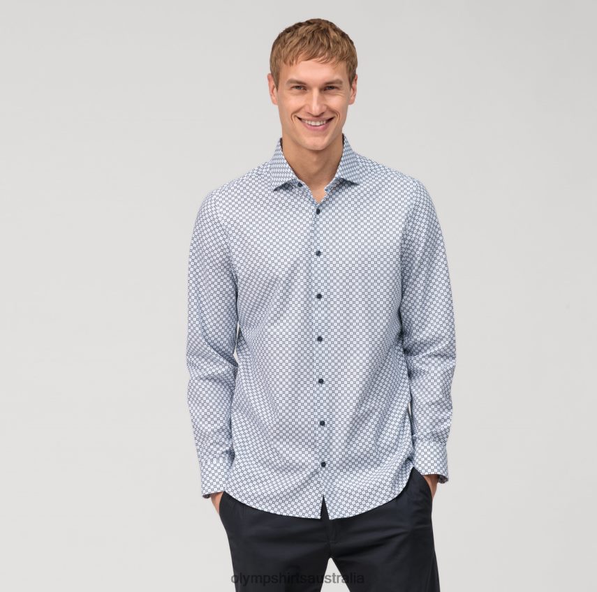 Clothing AU OLYMP Level Five 24/Seven Body Fit, Business Shirt, Kent, Bleu T8882J558