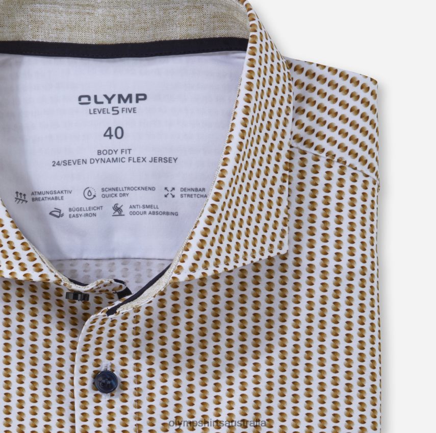 Clothing AU OLYMP Level Five 24/Seven Body Fit, Business Shirt, Kent, Brass T8882J352