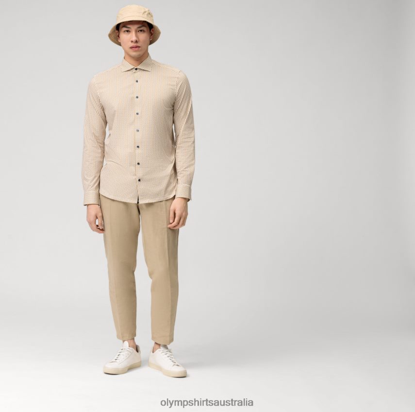 Clothing AU OLYMP Level Five 24/Seven Body Fit, Business Shirt, Kent, Brass T8882J673