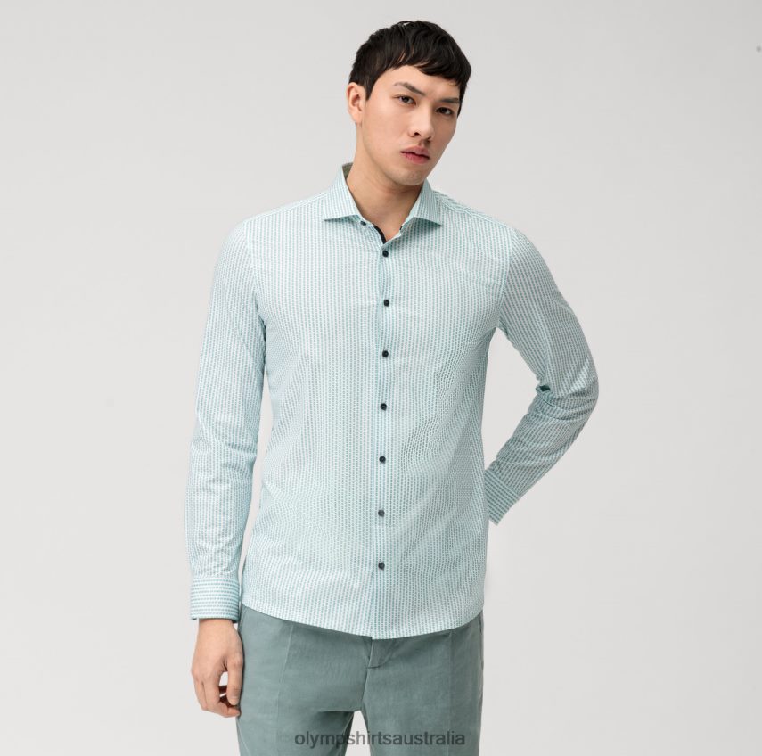 Clothing AU OLYMP Level Five 24/Seven Body Fit, Business Shirt, Kent, Emerald T8882J688