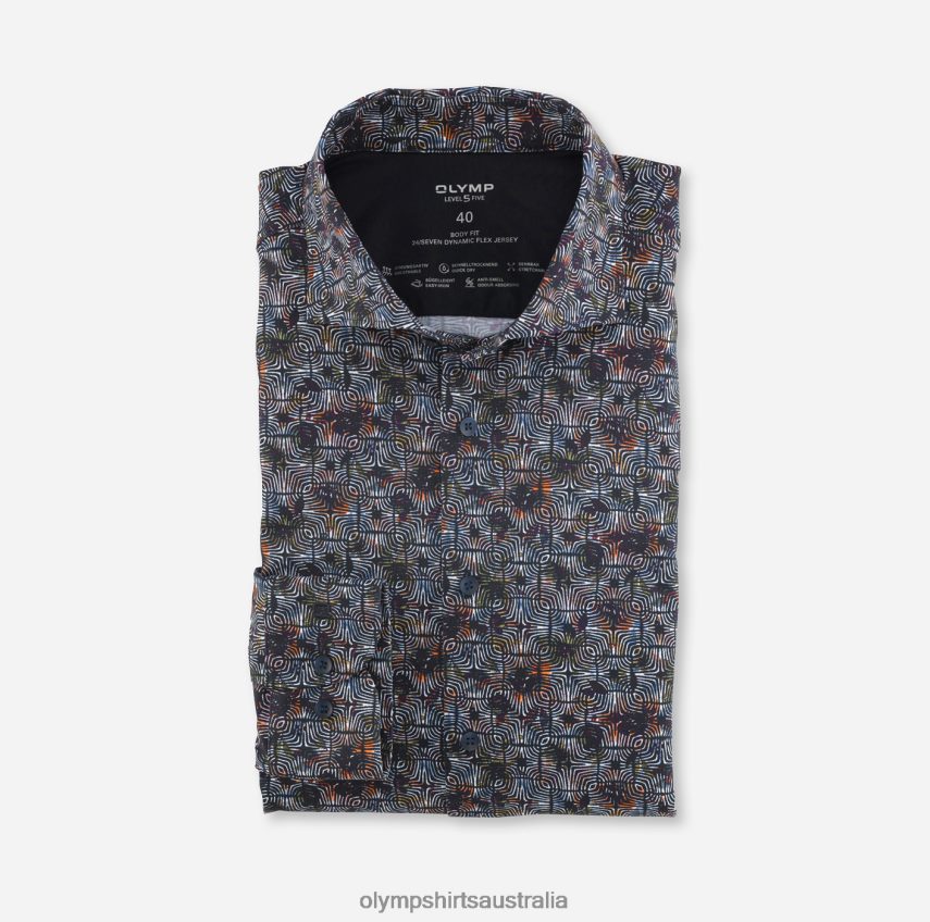 Clothing AU OLYMP Level Five 24/Seven Body Fit, Business Shirt, Kent, Garnet T8882J820