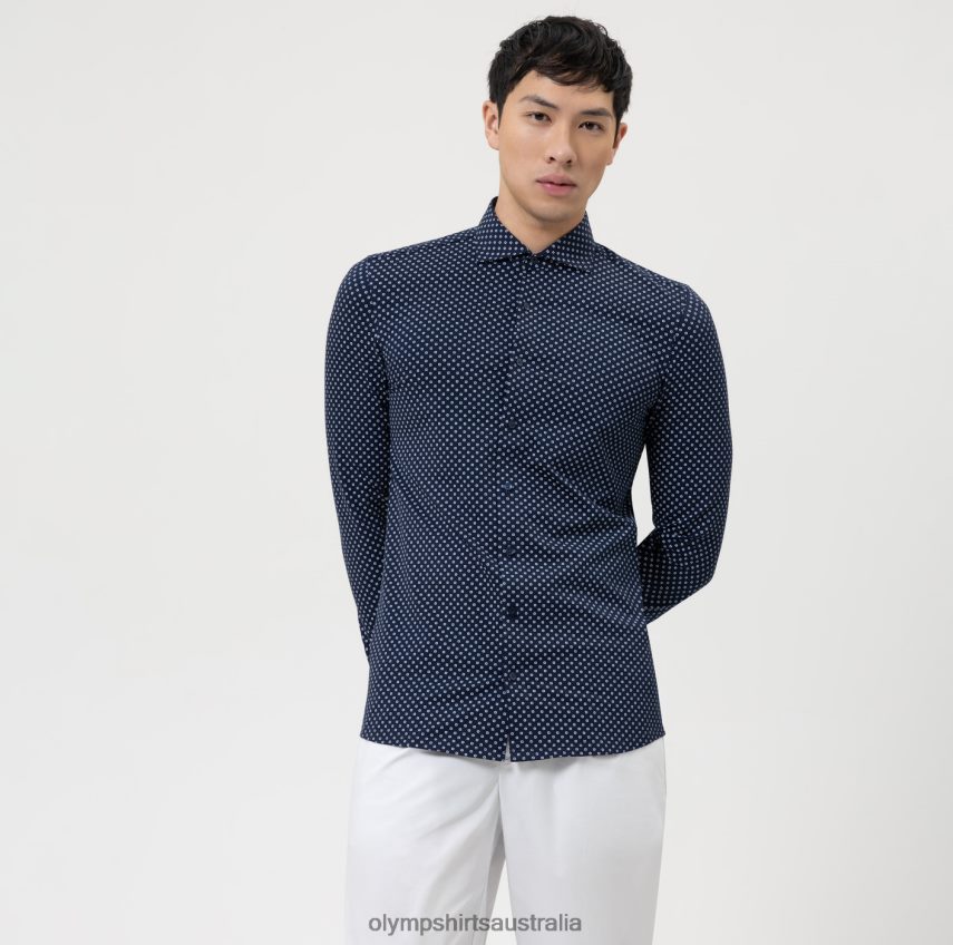 Clothing AU OLYMP Level Five 24/Seven Body Fit, Business Shirt, Kent, Marine T8882J483