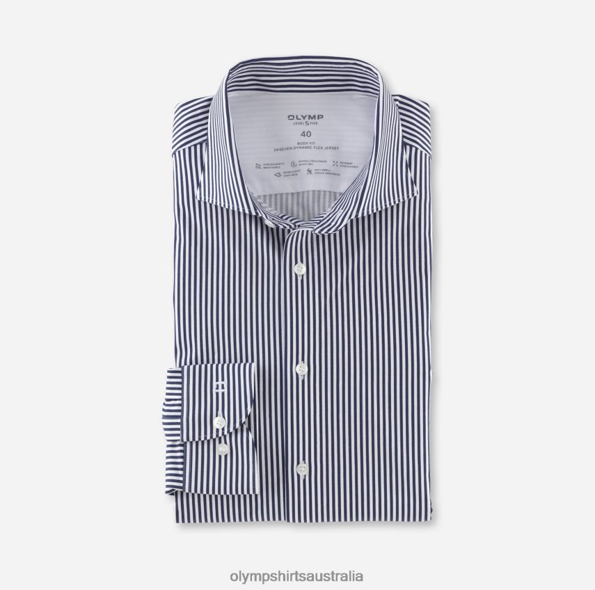 Clothing AU OLYMP Level Five 24/Seven Body Fit, Business Shirt, Kent, Marine T8882J491