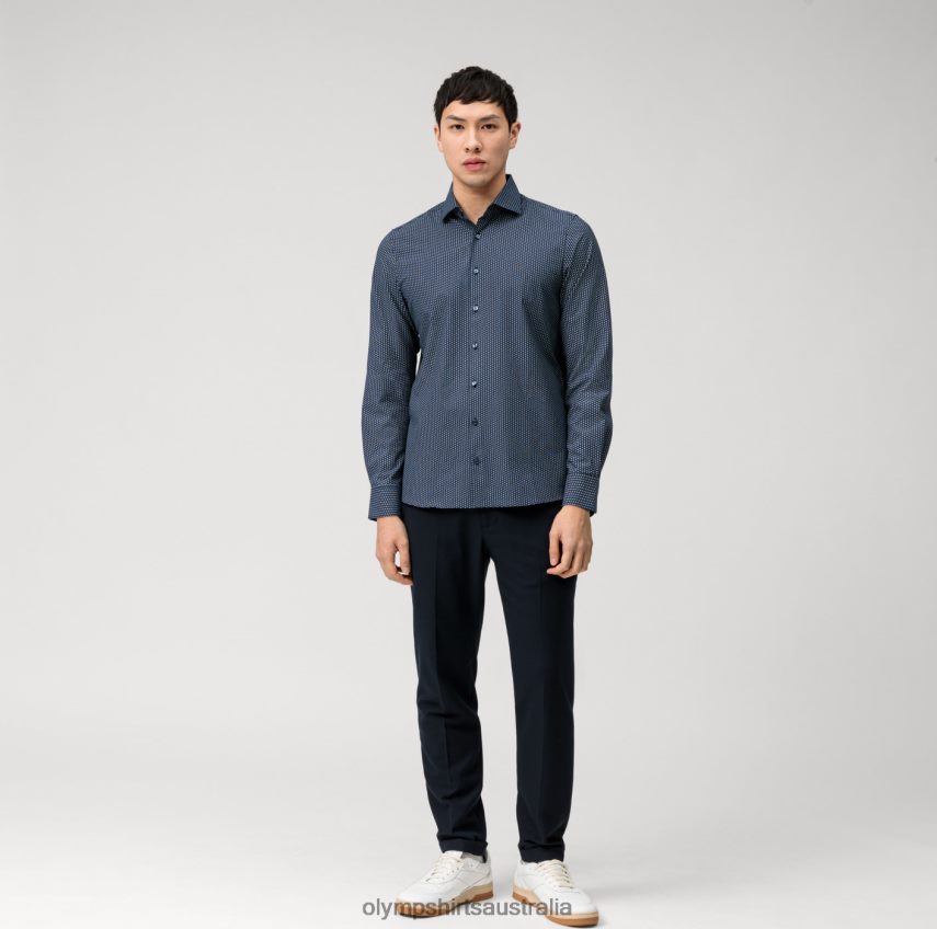 Clothing AU OLYMP Level Five 24/Seven Body Fit, Business Shirt, Kent, Marine T8882J605