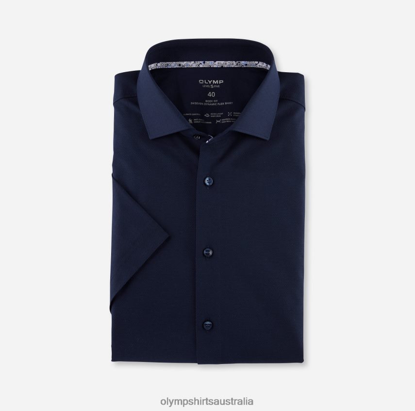 Clothing AU OLYMP Level Five 24/Seven Body Fit, Business Shirt, Kent, Marine T8882J617
