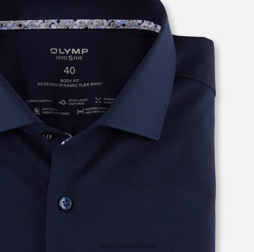 Clothing AU OLYMP Level Five 24/Seven Body Fit, Business Shirt, Kent, Marine T8882J617