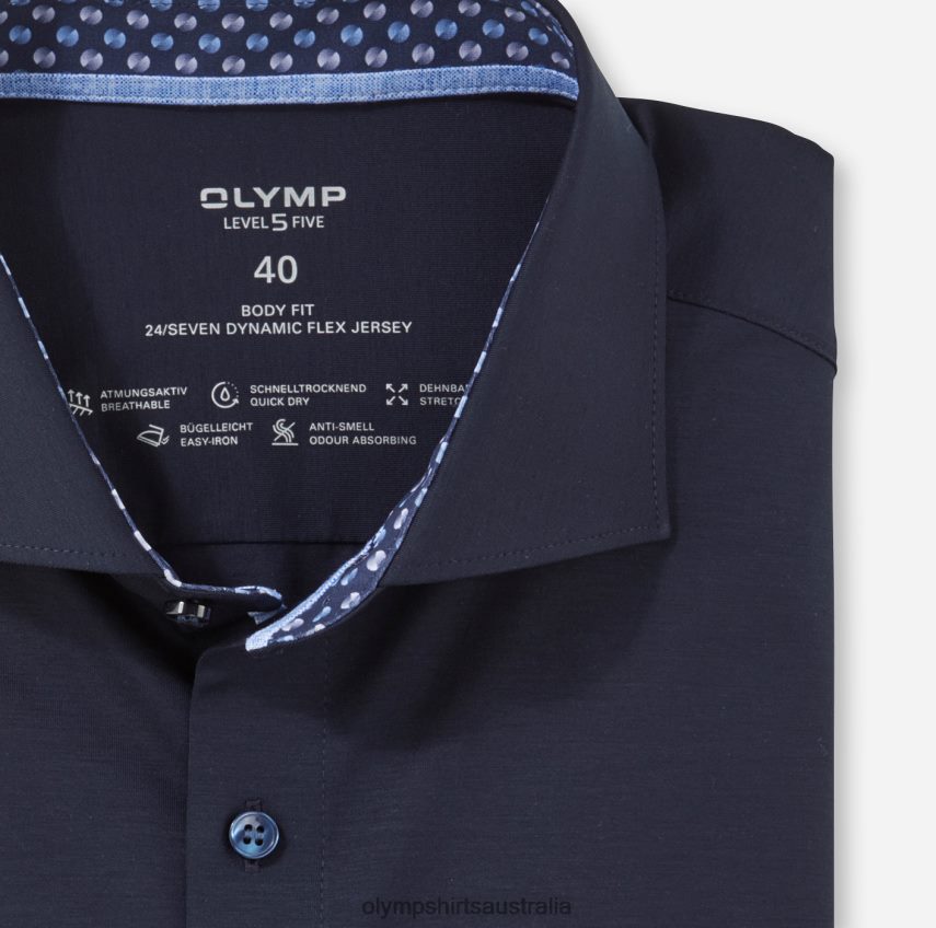 Clothing AU OLYMP Level Five 24/Seven Body Fit, Business Shirt, Kent, Marine T8882J769