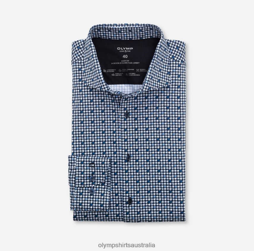Clothing AU OLYMP Level Five 24/Seven Body Fit, Business Shirt, Kent, Marine T8882J819