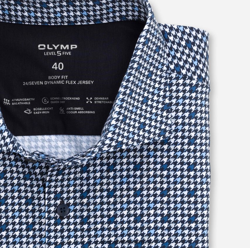 Clothing AU OLYMP Level Five 24/Seven Body Fit, Business Shirt, Kent, Marine T8882J819