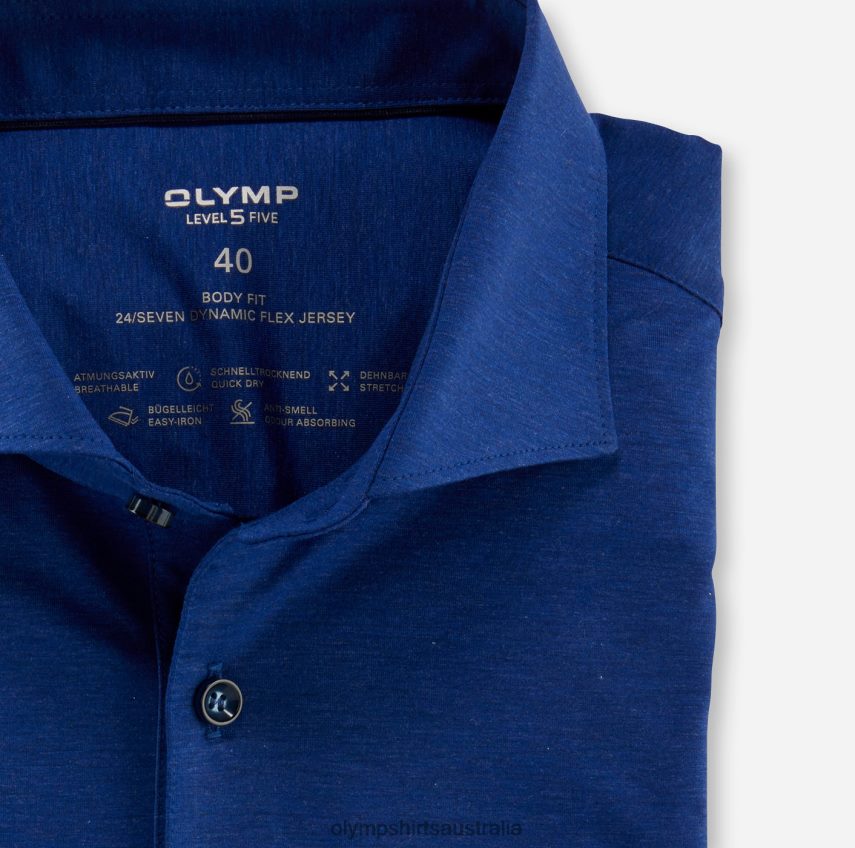 Clothing AU OLYMP Level Five 24/Seven Body Fit, Business Shirt, Kent, Royal T8882J631