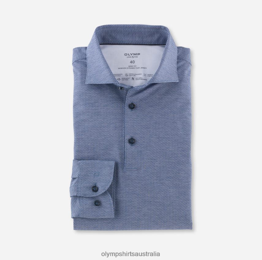 Clothing AU OLYMP Level Five 24/Seven Body Fit, Business Shirt, Kent, Royal T8882J699