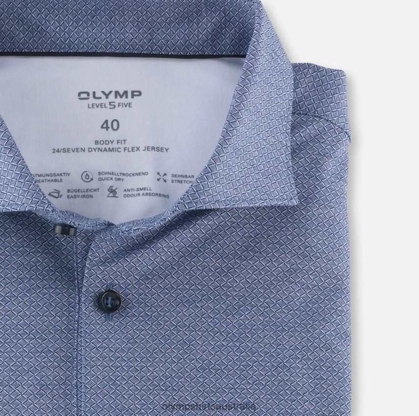 Clothing AU OLYMP Level Five 24/Seven Body Fit, Business Shirt, Kent, Royal T8882J699