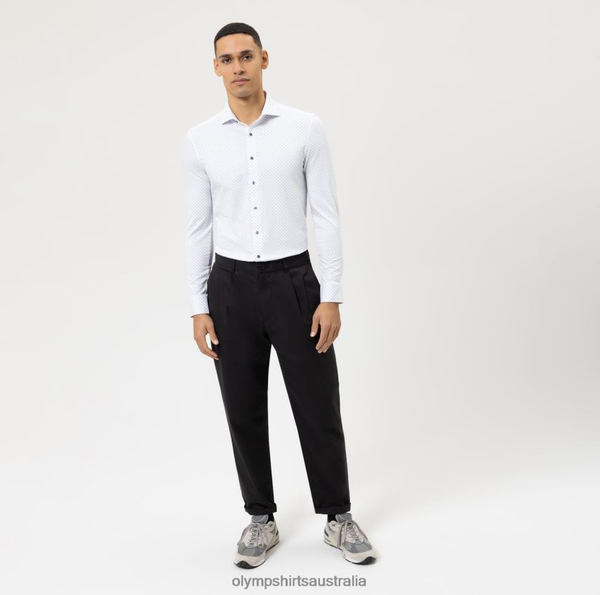 Clothing AU OLYMP Level Five 24/Seven Body Fit, Business Shirt, Kent, White T8882J716