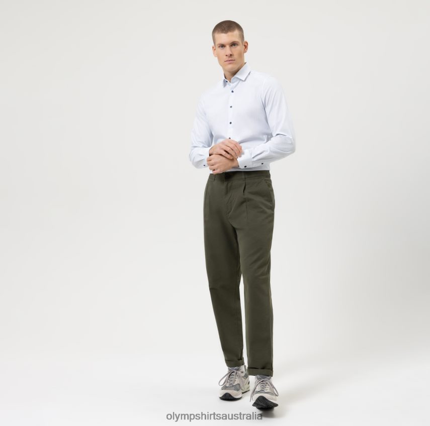 Clothing AU OLYMP Level Five 24/Seven Body Fit, Business Shirt, Long Sleeve Extra Long, Modern Kent, Bleu T8882J902