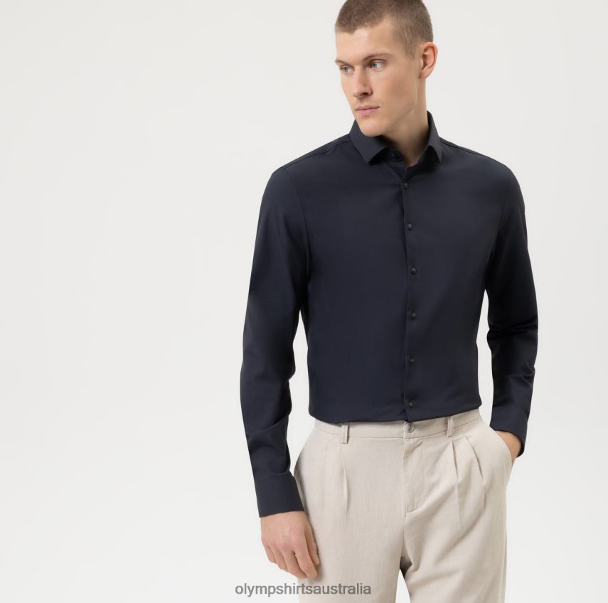 Clothing AU OLYMP Level Five 24/Seven Body Fit, Business Shirt, Modern Kent, Black T8882J441
