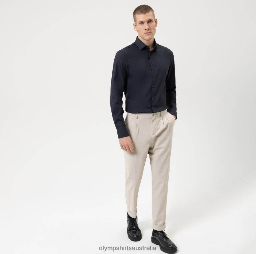 Clothing AU OLYMP Level Five 24/Seven Body Fit, Business Shirt, Modern Kent, Black T8882J441