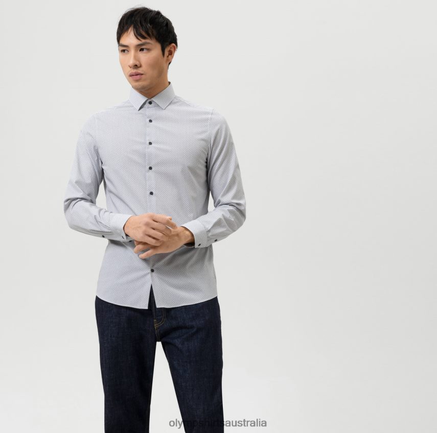 Clothing AU OLYMP Level Five 24/Seven Body Fit, Business Shirt, Modern Kent, Black T8882J781