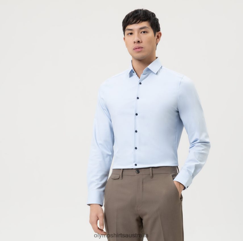 Clothing AU OLYMP Level Five 24/Seven Body Fit, Business Shirt, Modern Kent, Bleu T8882J409