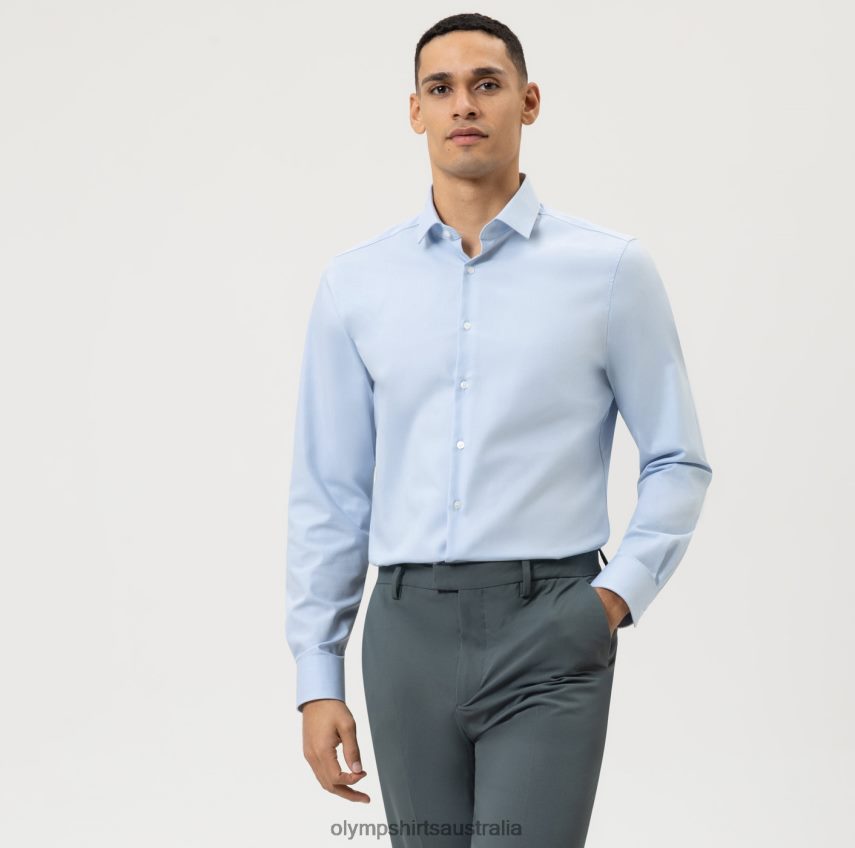 Clothing AU OLYMP Level Five 24/Seven Body Fit, Business Shirt, Modern Kent, Bleu T8882J419