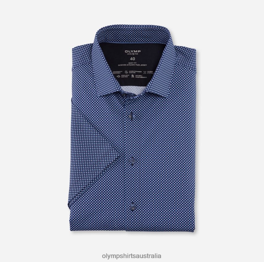 Clothing AU OLYMP Level Five 24/Seven Body Fit, Business Shirt, Modern Kent, Bleu T8882J433