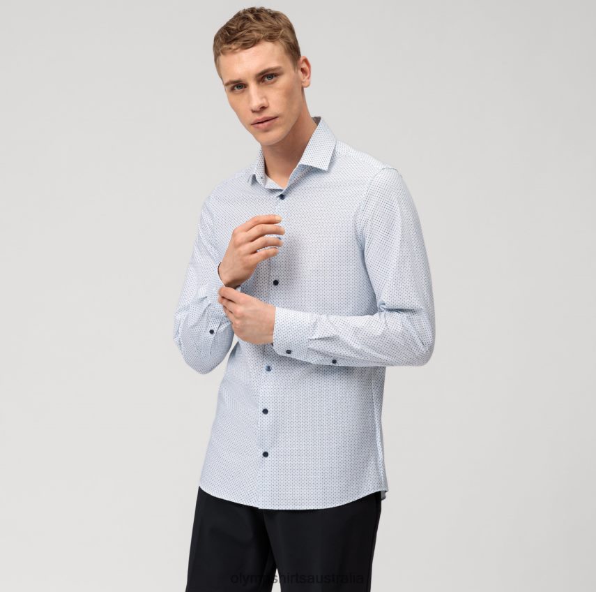 Clothing AU OLYMP Level Five 24/Seven Body Fit, Business Shirt, Modern Kent, Bleu T8882J439
