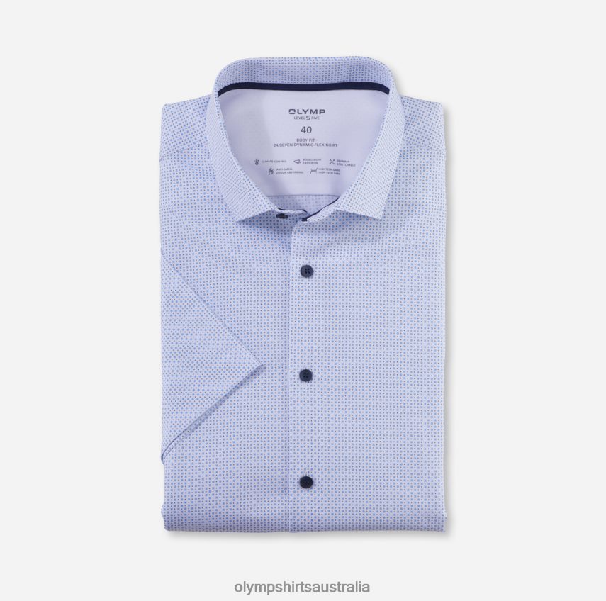 Clothing AU OLYMP Level Five 24/Seven Body Fit, Business Shirt, Modern Kent, Bleu T8882J464