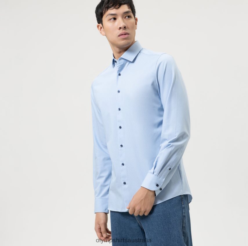 Clothing AU OLYMP Level Five 24/Seven Body Fit, Business Shirt, Modern Kent, Bleu T8882J573