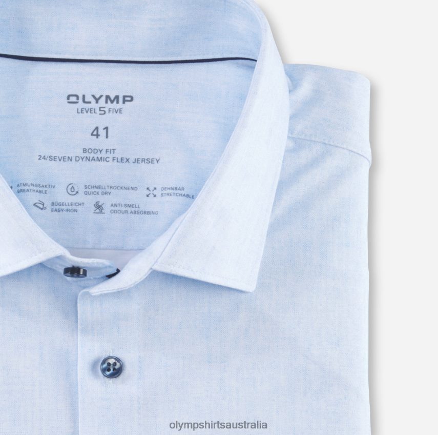 Clothing AU OLYMP Level Five 24/Seven Body Fit, Business Shirt, Modern Kent, Bleu T8882J683