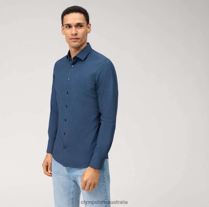 Clothing AU OLYMP Level Five 24/Seven Body Fit, Business Shirt, Modern Kent, Bleu T8882J734