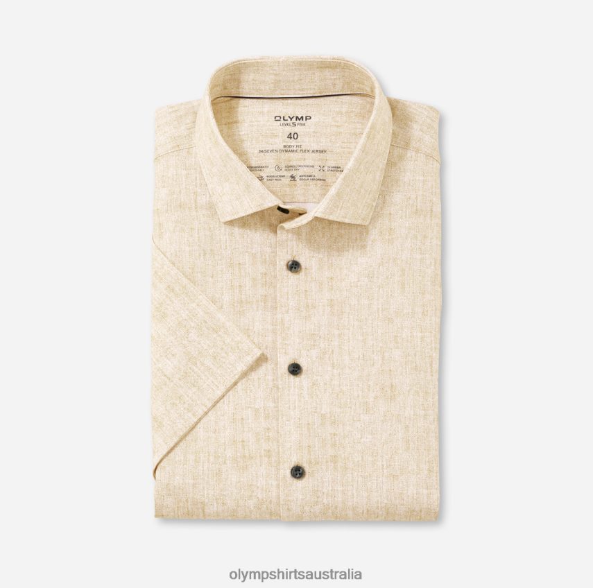 Clothing AU OLYMP Level Five 24/Seven Body Fit, Business Shirt, Modern Kent, Brass T8882J658