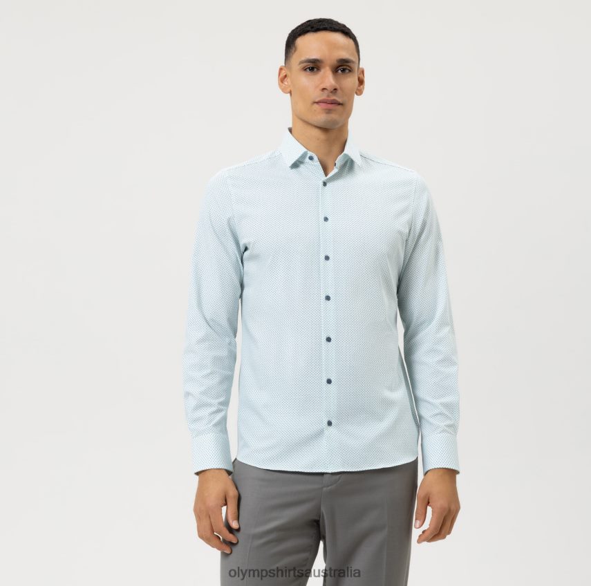 Clothing AU OLYMP Level Five 24/Seven Body Fit, Business Shirt, Modern Kent, Emerald T8882J598