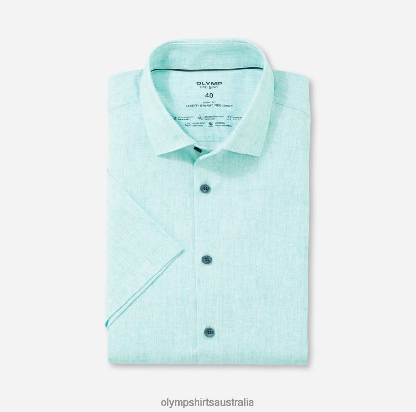 Clothing AU OLYMP Level Five 24/Seven Body Fit, Business Shirt, Modern Kent, Emerald T8882J653