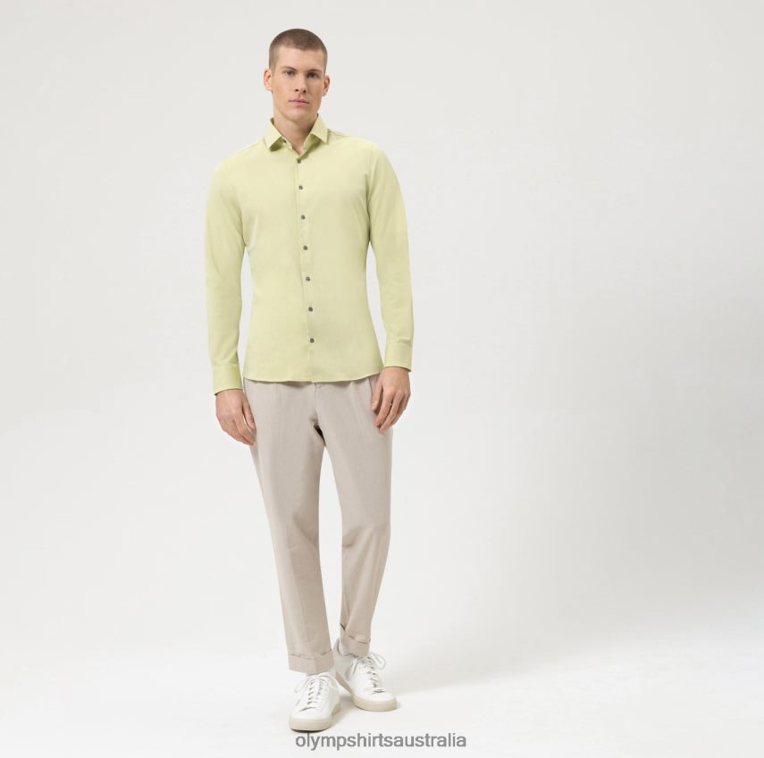 Clothing AU OLYMP Level Five 24/Seven Body Fit, Business Shirt, Modern Kent, Green T8882J349