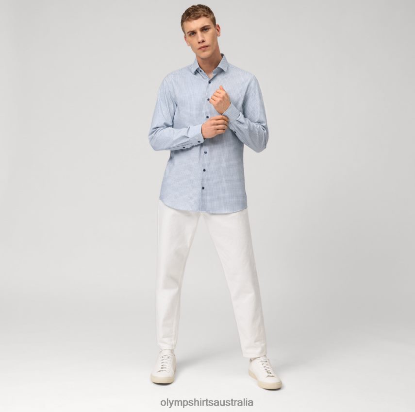 Clothing AU OLYMP Level Five 24/Seven Body Fit, Business Shirt, Modern Kent, Marine T8882J551