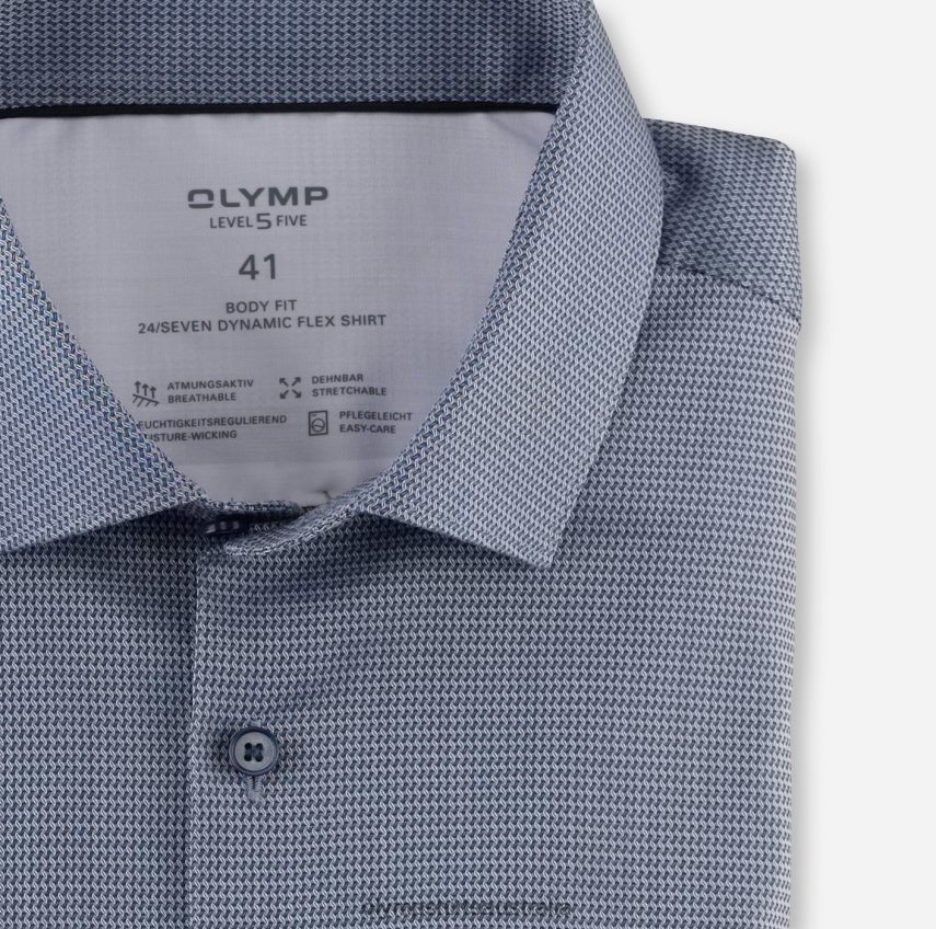 Clothing AU OLYMP Level Five 24/Seven Body Fit, Business Shirt, Modern Kent, Marine T8882J802