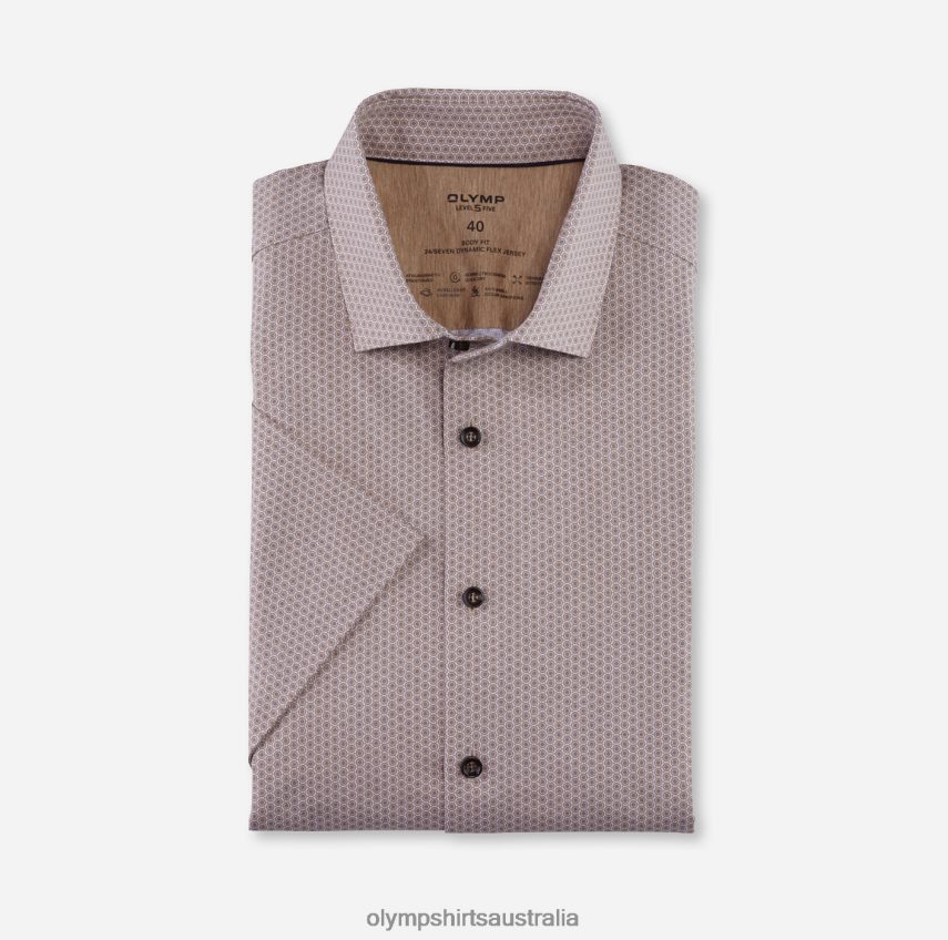 Clothing AU OLYMP Level Five 24/Seven Body Fit, Business Shirt, Modern Kent, Natural T8882J415