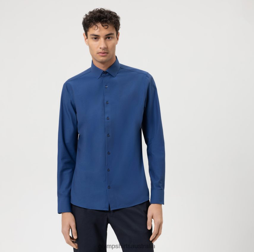 Clothing AU OLYMP Level Five 24/Seven Body Fit, Business Shirt, Modern Kent, Nuremberg Blue T8882J364