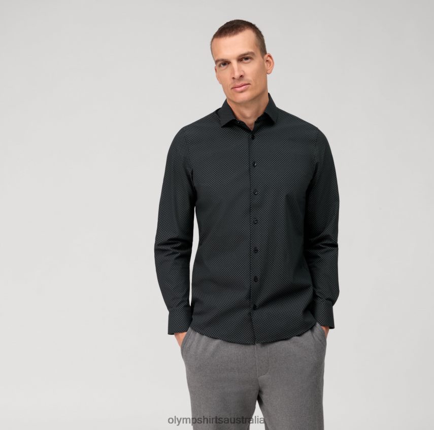 Clothing AU OLYMP Level Five 24/Seven Body Fit, Business Shirt, Modern Kent, Olive T8882J447