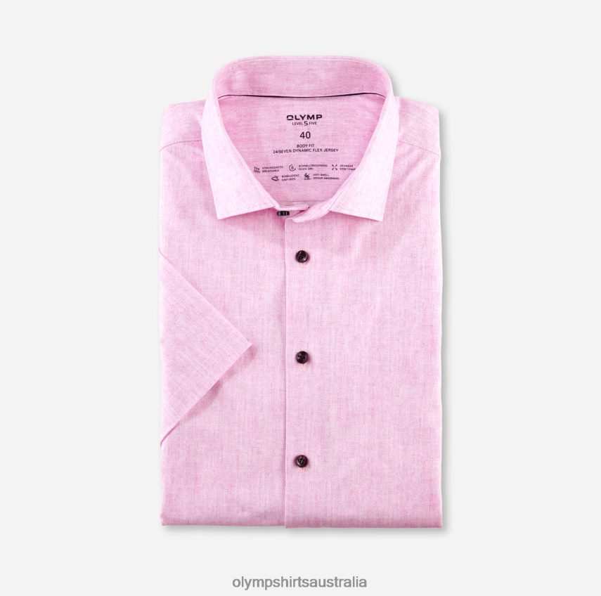 Clothing AU OLYMP Level Five 24/Seven Body Fit, Business Shirt, Modern Kent, Pink T8882J698