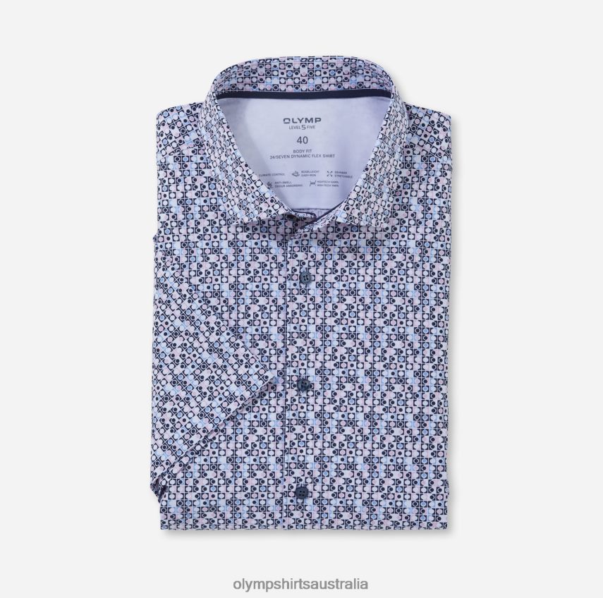 Clothing AU OLYMP Level Five 24/Seven Body Fit, Business Shirt, Modern Kent, Rose T8882J561