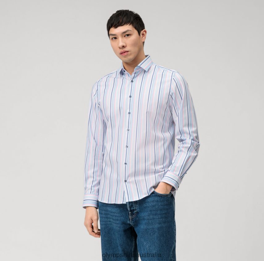 Clothing AU OLYMP Level Five 24/Seven Body Fit, Business Shirt, Modern Kent, Rose T8882J707