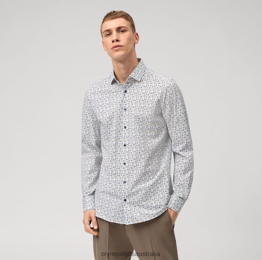 Clothing AU OLYMP Level Five 24/Seven Body Fit, Business Shirt, Modern Kent, Taupe T8882J580