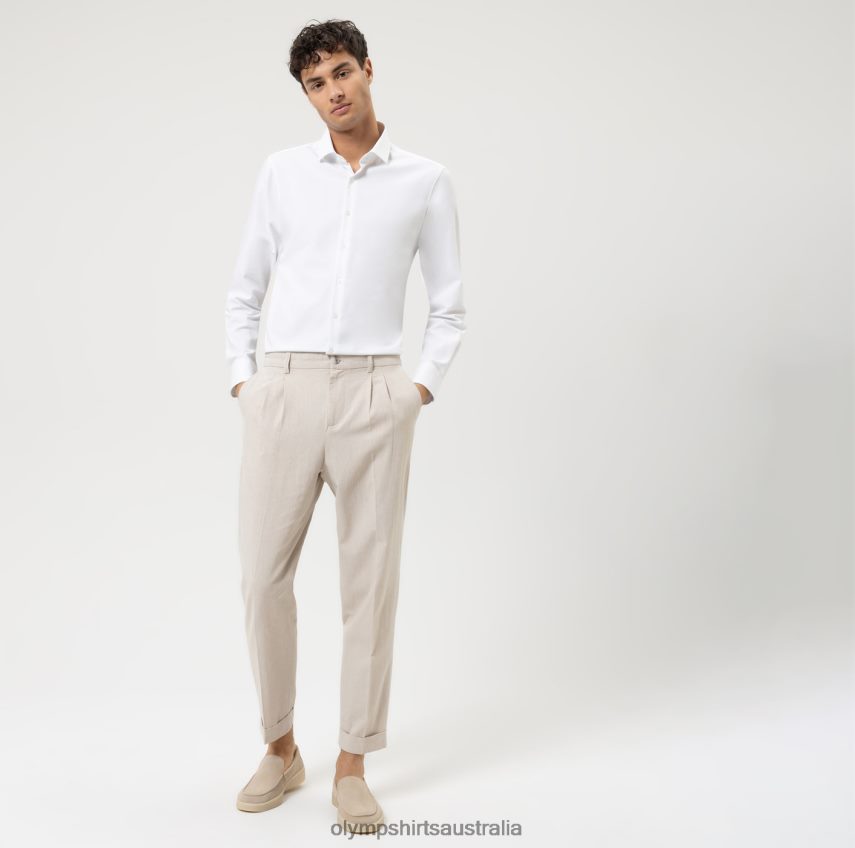 Clothing AU OLYMP Level Five 24/Seven Body Fit, Business Shirt, Modern Kent, White T8882J391