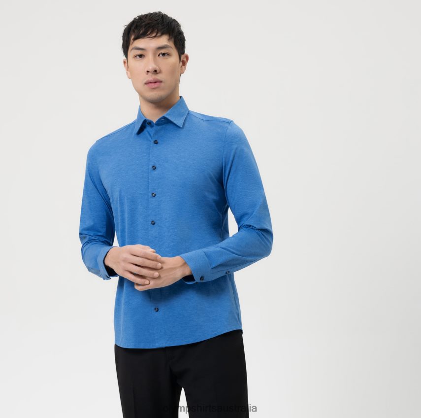 Clothing AU OLYMP Level Five 24/Seven Body Fit, Business Shirt, New York Kent, Blue T8882J344