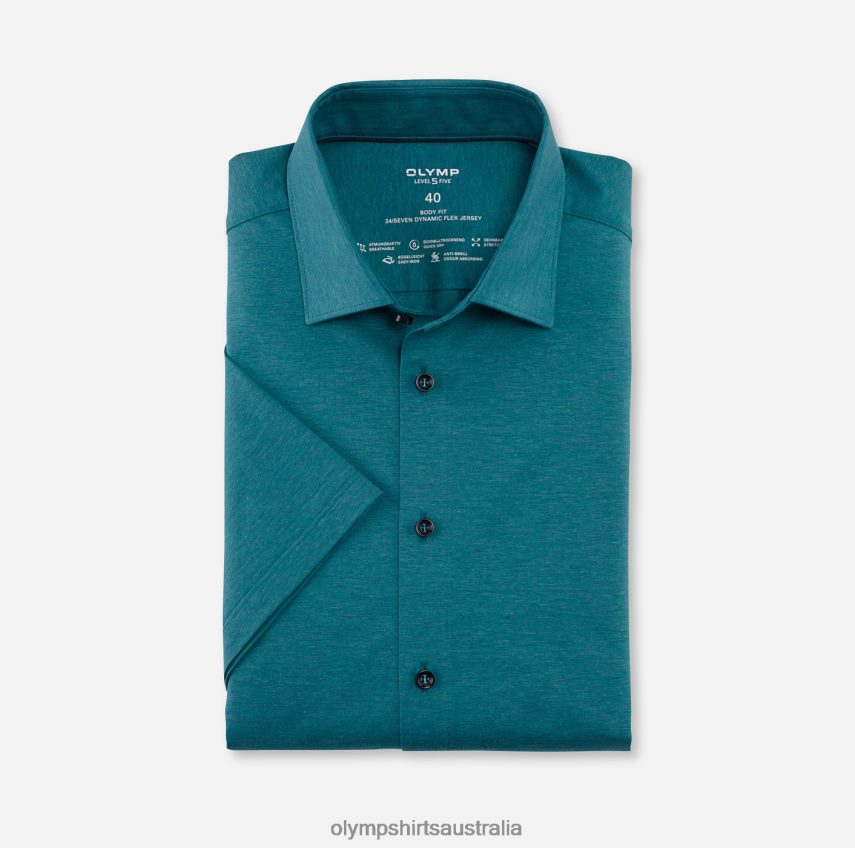 Clothing AU OLYMP Level Five 24/Seven Body Fit, Business Shirt, New York Kent, Emerald T8882J531