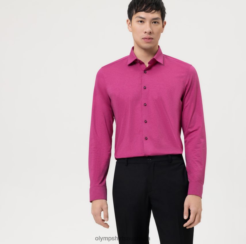 Clothing AU OLYMP Level Five 24/Seven Body Fit, Business Shirt, New York Kent, Fuchsia T8882J505