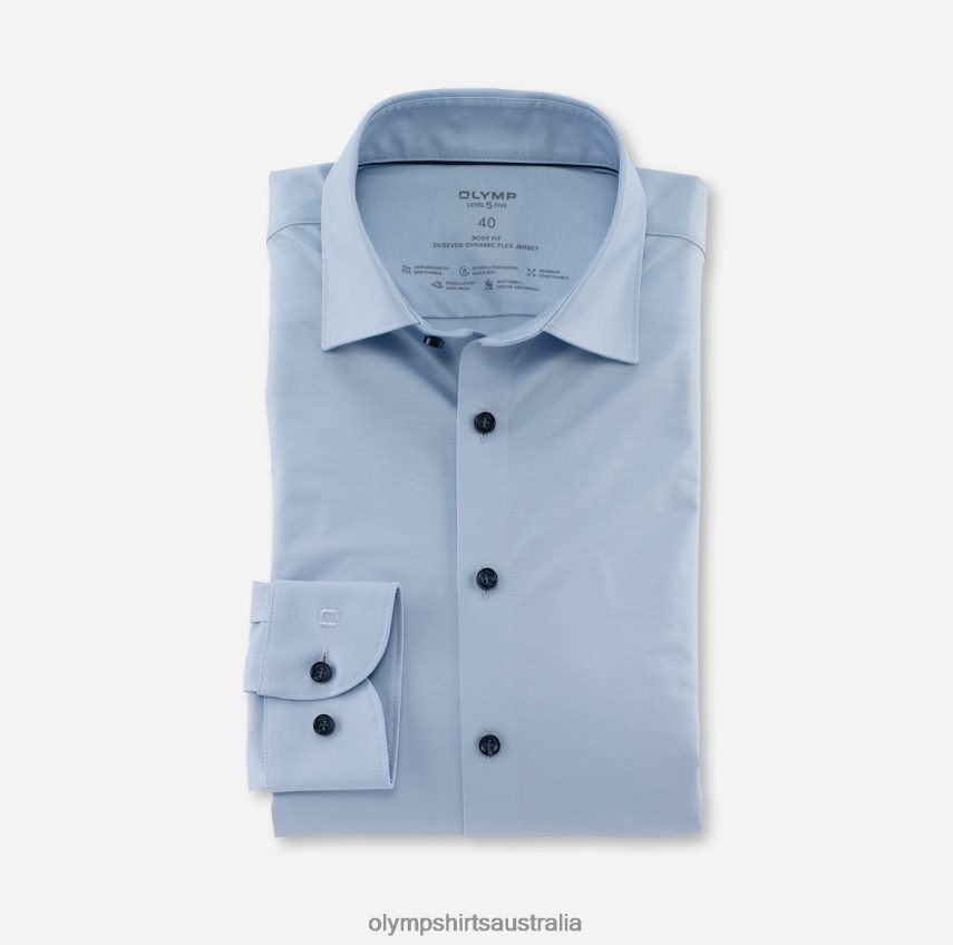 Clothing AU OLYMP Level Five 24/Seven Body Fit, Business Shirt, New York Kent, Light Blue T8882J383
