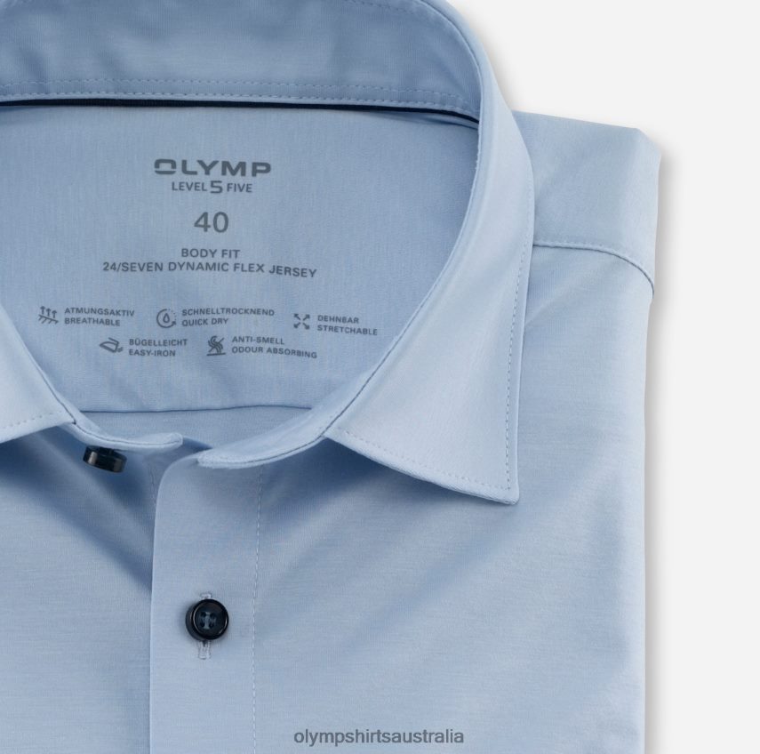 Clothing AU OLYMP Level Five 24/Seven Body Fit, Business Shirt, New York Kent, Light Blue T8882J383