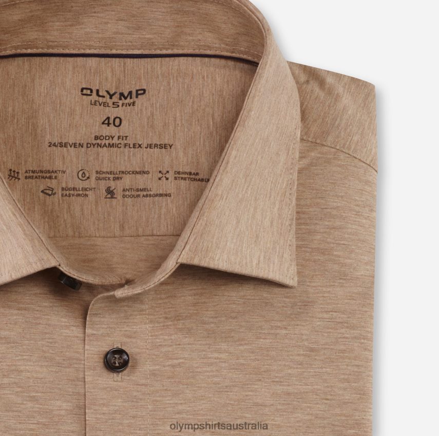 Clothing AU OLYMP Level Five 24/Seven Body Fit, Business Shirt, New York Kent, Natural T8882J621