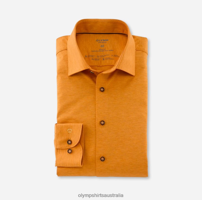 Clothing AU OLYMP Level Five 24/Seven Body Fit, Business Shirt, New York Kent, Ochre T8882J772